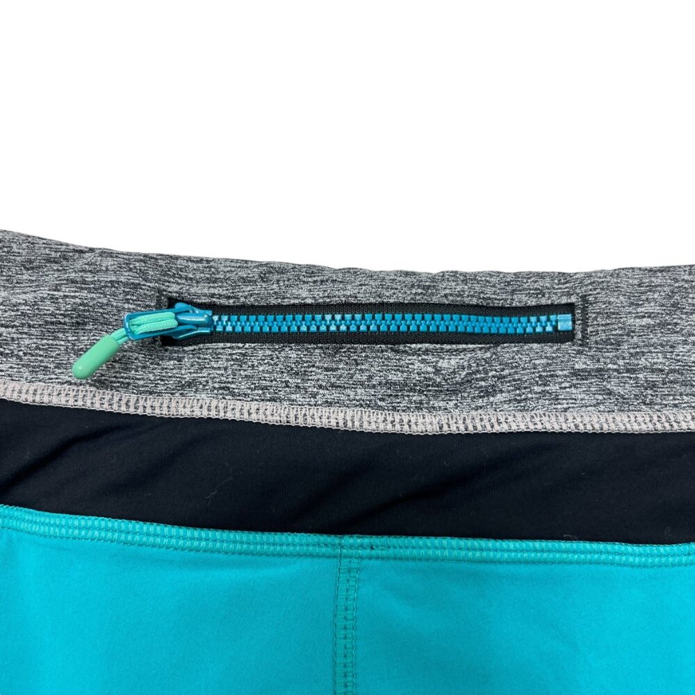 Lululemon Groovy Sea Foam Heathered Black run shorts women's size 6 - Picture 4 of 5